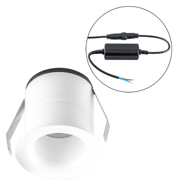 EVN Noblendo LED plafonieră încastrată albă Ø 5,5 cm, reglabil, Alb, Camera de zi / sufragerie, Metal, Modern, Corpuri de iluminat încastrate rotunde
