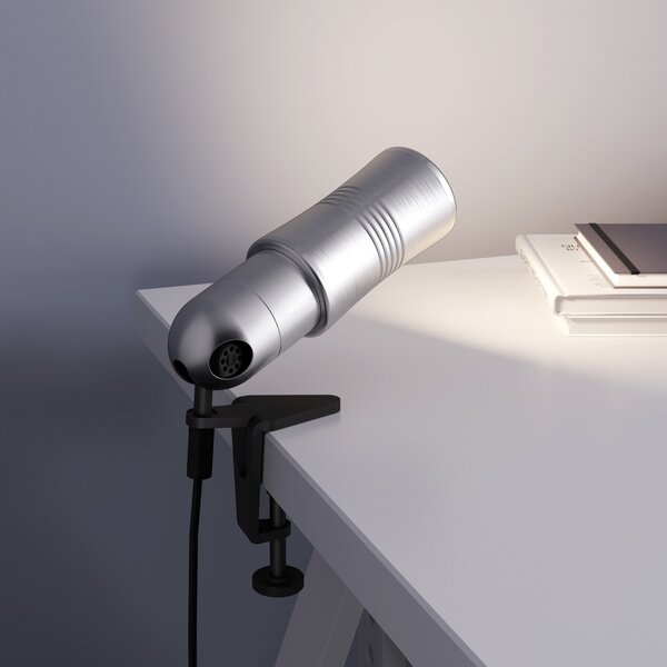 Top Light Neo! Clamp lampă LED cu clemă, aluminiu natur, Metalic, Camera de zi / sufragerie, Metal, Modern, Corpuri de iluminat cu clemă / cu fișă