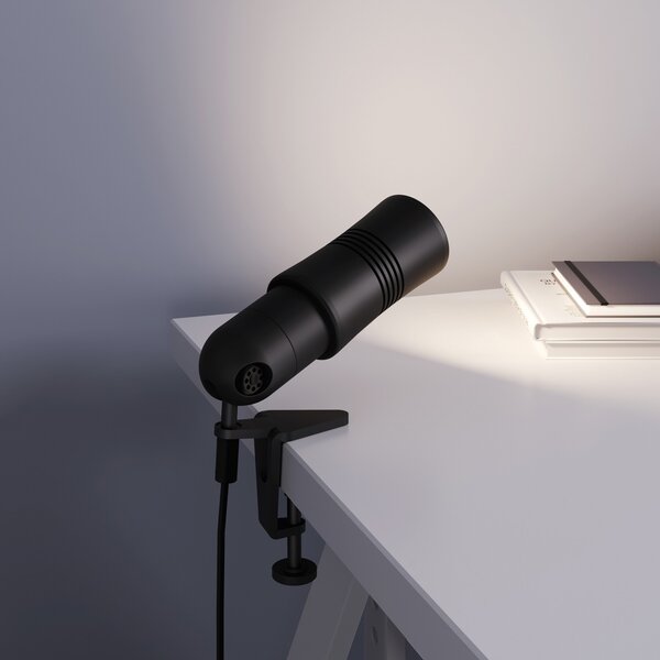 Top Light Neo! Clamp lampă LED cu clemă, negru mat, Negru, Camera de zi / sufragerie, Metal, Modern, Corpuri de iluminat cu clemă / cu fișă