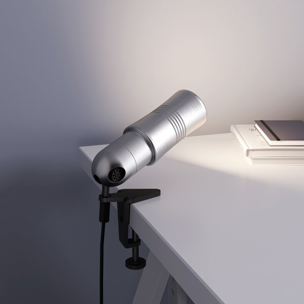 Top Light Neo! Clamp lampă LED cu clemă, aluminiu natur, Metalic, Camera de zi / sufragerie, Metal, Modern, Corpuri de iluminat cu clemă / cu fișă