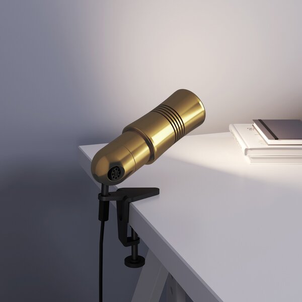 Top Light Neo! Clamp lampă LED cu clemă, alamă, Auriu / Alamă, Camera de zi / sufragerie, Metal, Modern, Corpuri de iluminat cu clemă / cu fișă