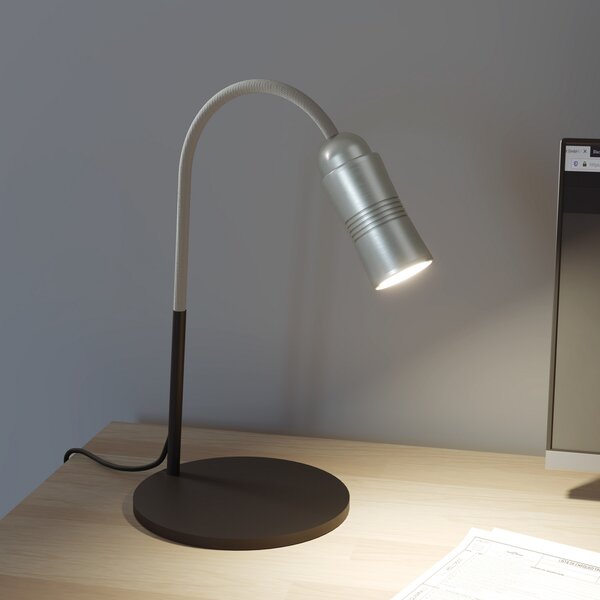 Top Light Neo! Table lampă de masă LED dimabilă alu/argintiu, reglabil, Metalic, Studiu / Birou, Metal, Modern