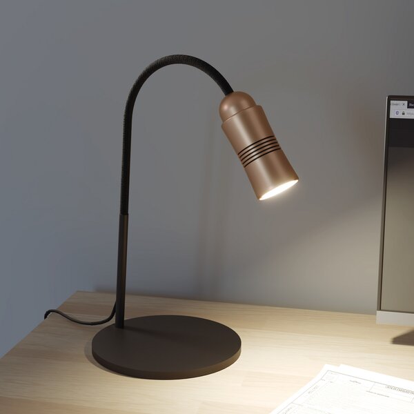 Top Light Neo! Table lampă de masă LED dimabilă cupru/negru, reglabil, Cupru, Studiu / Birou, Metal, Modern