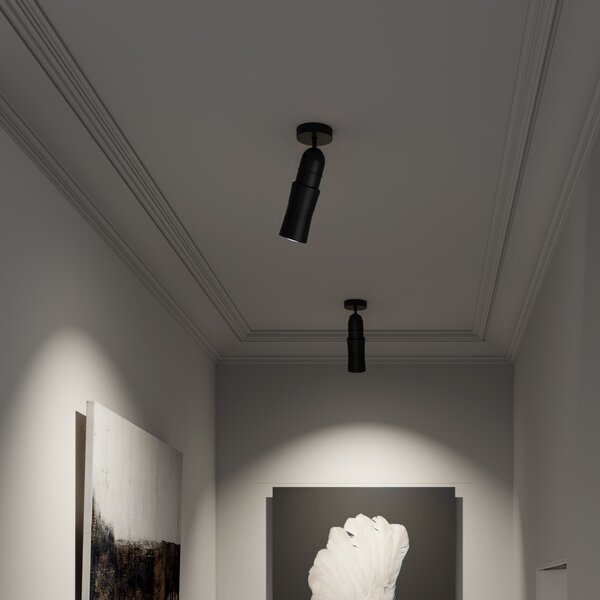 Top Light Neo! Spot Wall/Ceiling proiector LED HV, negru, reglabil, Negru, Camera de zi / sufragerie, Metal, Modern