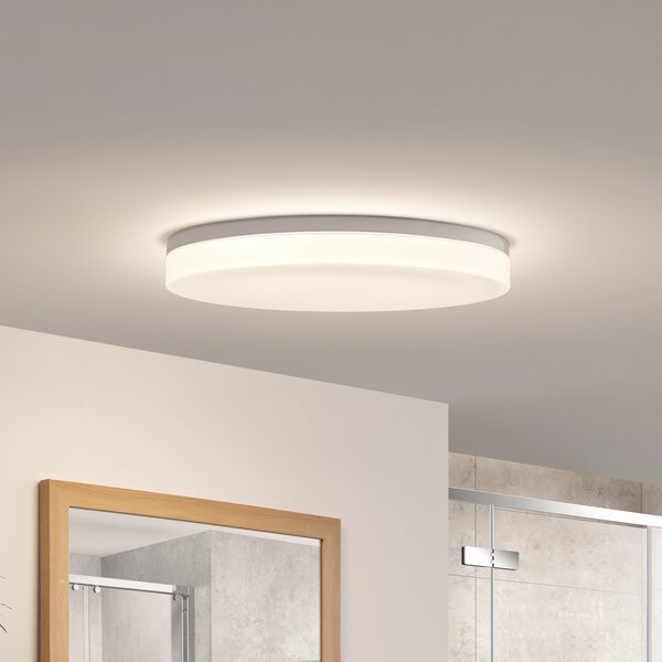 PRIOS Prios Wynion LED plafonieră cu LED-uri CCT DIP switch 50cm, reglabil, Alb, Baie, Plastic, Modern