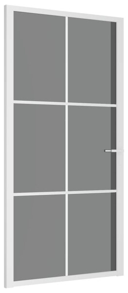 Ușă de interior, 102,5x201,5 cm, alb, sticlă ESG și aluminiu