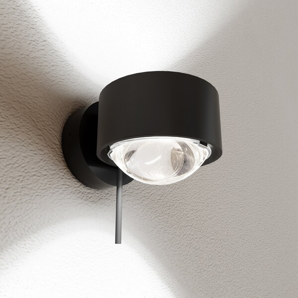 Top Light Puk! 80 Wall spot LED lentile clare negru mat, reglabil, Negru, Camera de zi / sufragerie, Metal, Modern