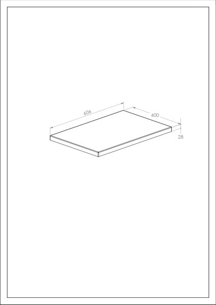 Roca Kwadro blat 60.6x40 cm stejar A857963578