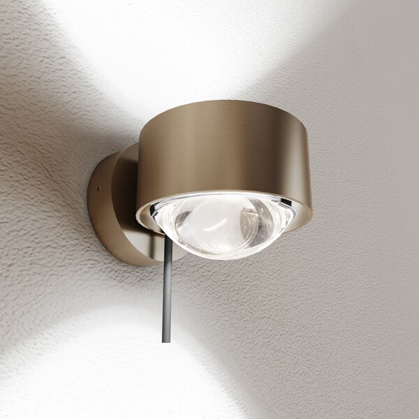 Top Light Puk! 80 Wall spot LED lentile clar nichel mat, reglabil, Gri, Camera de zi / sufragerie, Metal, Modern