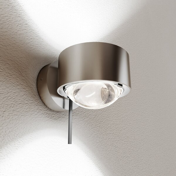Top Light Puk! 80 Wall spot LED lentile clare, crom mat, reglabil, Gri, Camera de zi / sufragerie, Metal, Modern