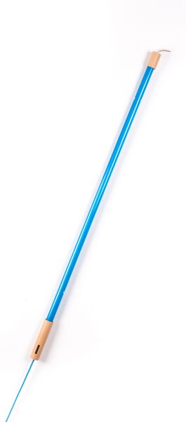 SELETTI LED lumina Linea, albastru, detalii din lemn, universal, Albastru, Camera de zi / sufragerie, Sticlă, Design