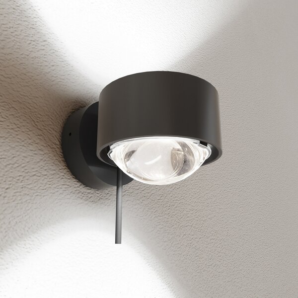 Top Light Puk! 80 Wall spot LED lentile clare antracit mat, reglabil, Negru, Camera de zi / sufragerie, Metal, Modern