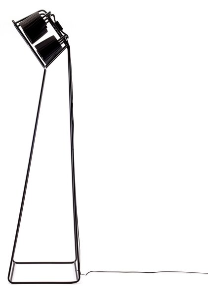SELETTI Lampă de podea Multilamp, 6 becuri, negru, reglabil, Negru, Camera de zi / sufragerie, Metal, Design