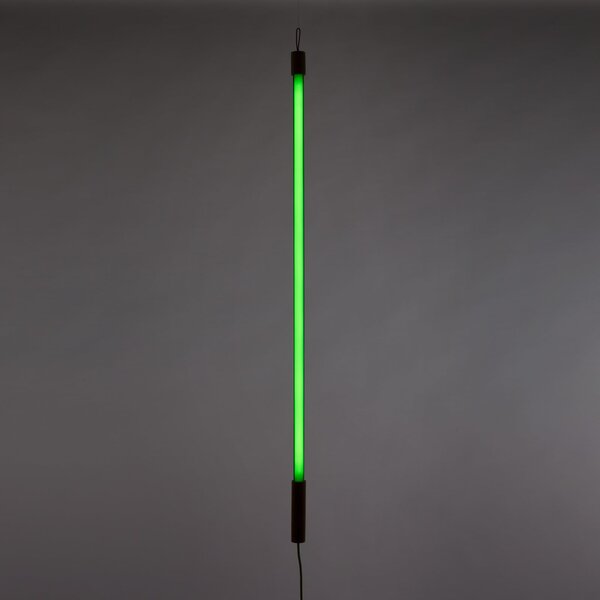 SELETTI LED lumina Linea, verde, detalii din lemn, universal, Verde, Camera de zi / sufragerie, Sticlă, Design