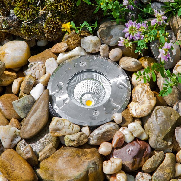 EVN Meerkat, rotund, 60°, oțel inoxidabil, 6W, 3.000 K, Metalic, Metal, Modern, Corpuri de iluminat încastrate rotunde
