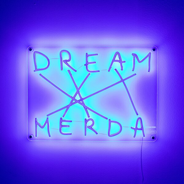 SELETTI Aplică LED decorativă perete Dream-Merda, albastru, reglabil, Albastru, Camera de zi / sufragerie, Plastic, Design