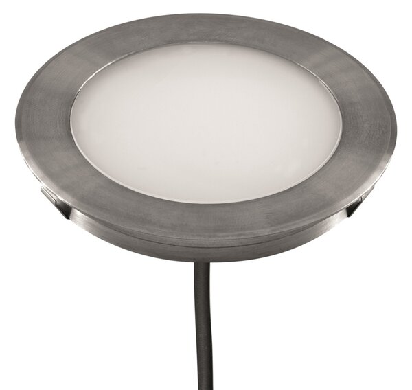 EVN L67101502 Lumină de podea încastrată, Ø 8,5 cm, 3.000K, Metalic, Metal, Modern, Corpuri de iluminat încastrate rotunde
