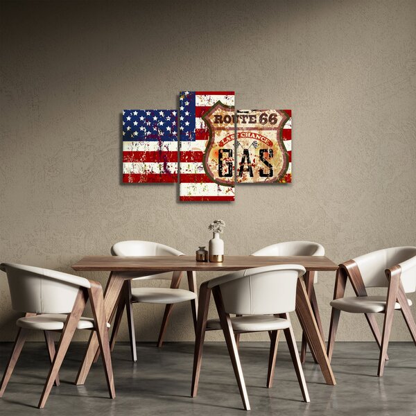 Tablou - Vintage steag (90x60 cm)