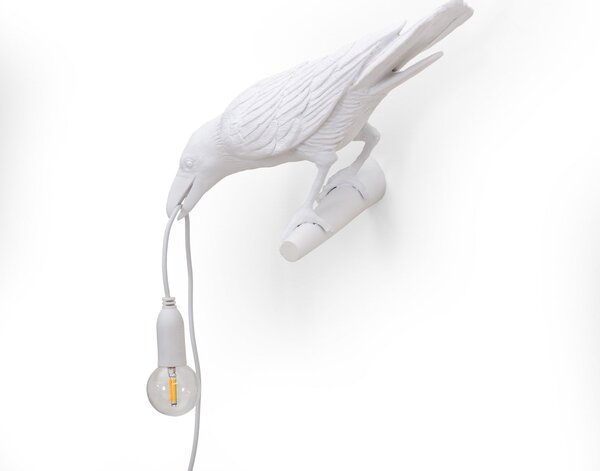 Lampă de masă SELETTI, Bird Lamp, Alb, Camera de zi, Plastic, Design