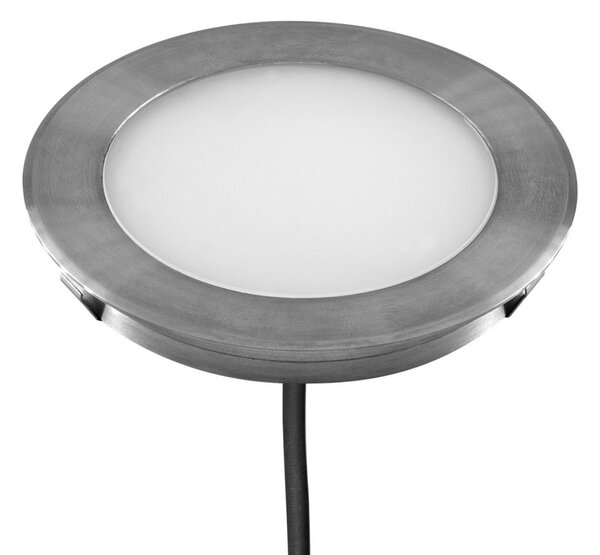 EVN L67101502 Lumină de podea încastrată, Ø 8,5 cm, 3.000K, Metalic, Metal, Modern, Corpuri de iluminat încastrate rotunde