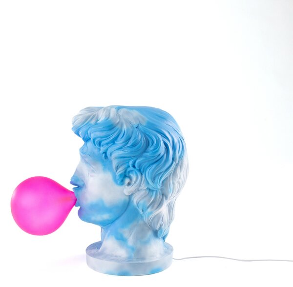 SELETTI Lampă LED de masă Wonder Cloud alb/albastru/pink, Albastru, Camera de zi / sufragerie, Plastic, Design