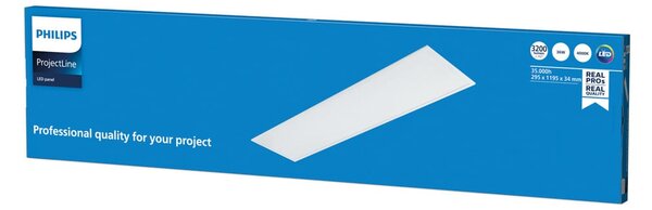 Philips ProjectLine Panou LED alb 4.000K 120x30cm, Alb, Studiu / Birou, Metal, Luminile încastrate unghiulare