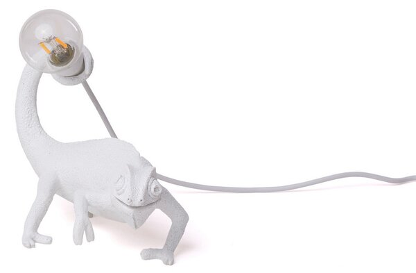 SELETTI Lampa decorativă LED Chameleon Lamp Still, albă, USB, Alb, Camera de zi / sufragerie, Plastic, Design