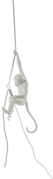 SELETTI Lampă LED suspendată Monkey Lamp, alb, atârnat, Alb, Camera de zi / sufragerie, Plastic, Design