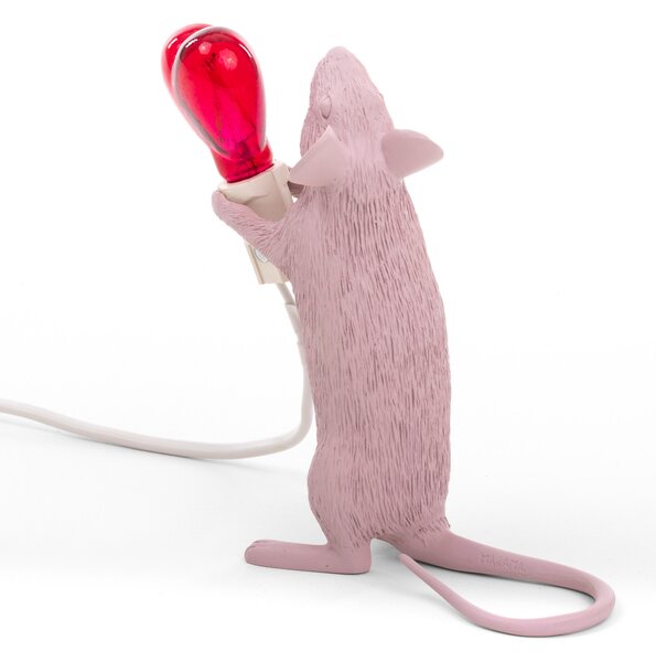 SELETTI Lampă LED de masă Mouse Lamp USB Valentine alb, Alb, Camera de zi / sufragerie, Plastic, Design