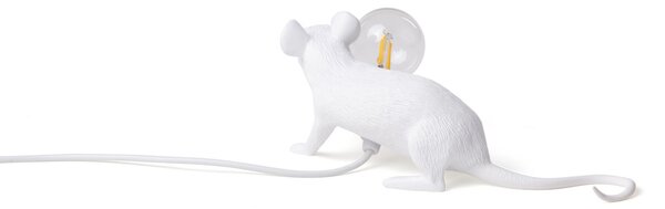 SELETTI Lampă LED de masă Mouse Lamp USB întins alb, Alb, Camera de zi / sufragerie, Plastic, Design