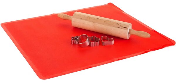 Blat din silicon Banquet Culinaria Red, cu riglă 50 x 40 cm
