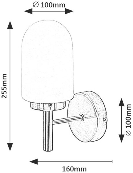 Rabalux Zenkai lampă de perete 1x10 W alb-maro 71060