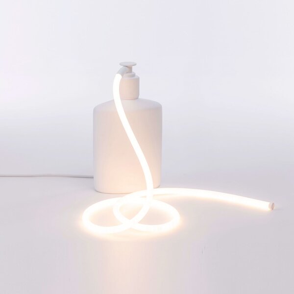 SELETTI Lampă LED de masă Daily Glow dozator săpun, Alb, Camera de zi / sufragerie, Plastic, Design