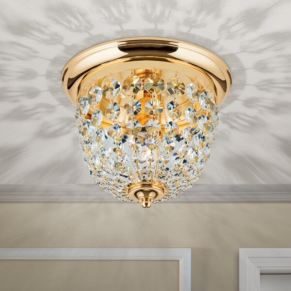 ORION Plafonieră Plafond, auriu/transparent, Ø 26 cm, reglabil, Auriu / Alamă, Camera de zi / sufragerie, Metal