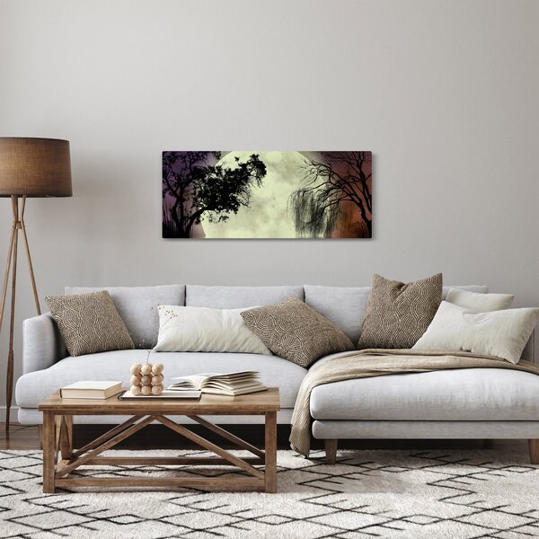 Tablou - Lună plină deasupra apei (120x50 cm)