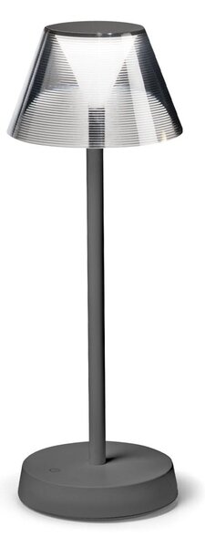 IDEAL LUX Ideal Lux Lolita lampă terasă LED, acumulator, gri, reglabil, Gri, Metal