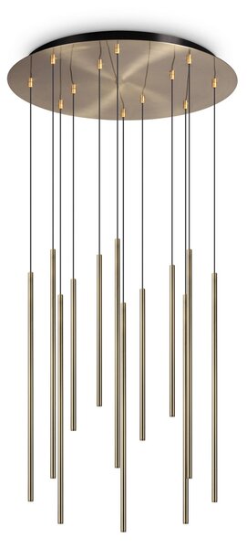 IDEAL LUX Ideal Lux Filo lampă suspendată LED 12 bec. alamă, Auriu / Alamă, Camera de zi / sufragerie, Metal, Modern