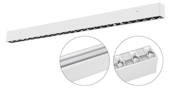 EVN Munus, up&downlight, 4.000 K, alb, Alb, Metal, Modern, Suspensie cu flacără unică