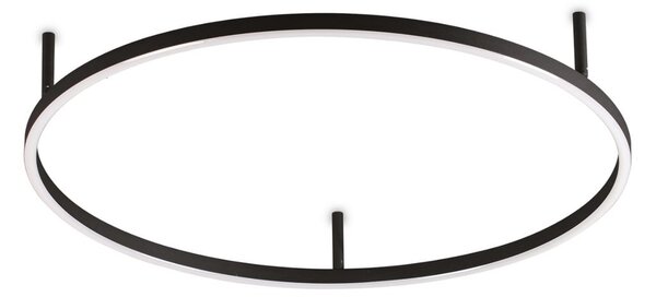 IDEAL LUX Ideal Lux plafonieră LED Oracle Slim Ø 70 cm negru 3.000K, Negru, Camera de zi / sufragerie, Aluminiu, Modern