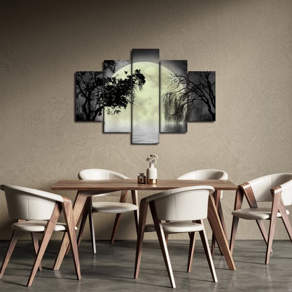Tablou - Lună plină deasupra apei (150x105 cm)