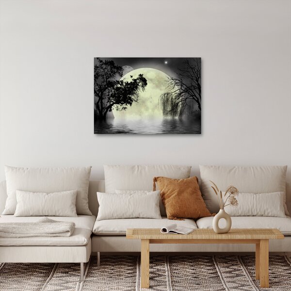 Tablou - Lună plină deasupra apei (70x50 cm)