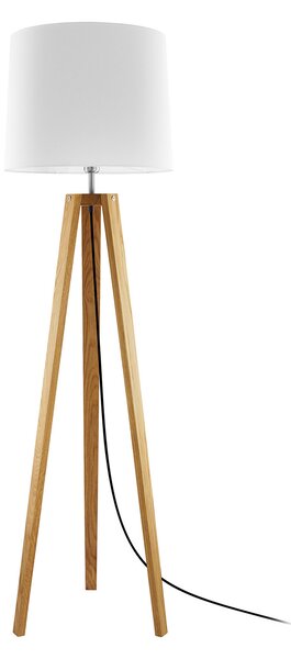 HerzBlut Anni lampă podea, stejar rustic uns/alb, Lemn, Camera de zi / sufragerie, Lemn, Scandinavă, Tripod