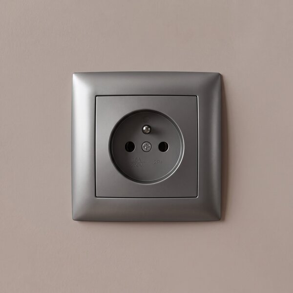 Priză simplă cu împământare OSTE JNH001-G Grey