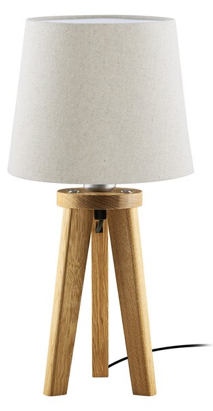 HerzBlut Elli lampă de masă, stej. rustic uns/crem, Lemn, Camera de zi / sufragerie, Lemn, Scandinavă, Tripod