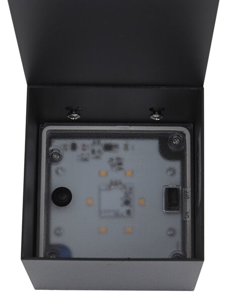 Lampă de exterior neagră 65cm incl. LED IP64 cu lumină slabă și solară - Charlene