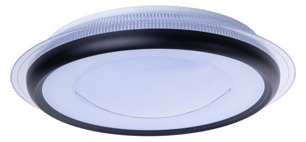 Näve Plafonieră LED Canna RGB CCT cu telecomandă, reglabil, Negru, Camera de zi / sufragerie, Metal
