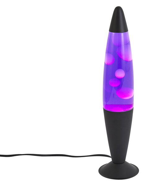 Lampă cu lavă mov cu ceară albă, inclusiv LED - Molten Lava