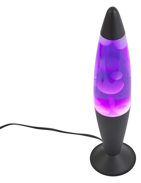 Lampă cu lavă mov cu ceară albă, inclusiv LED - Molten Lava