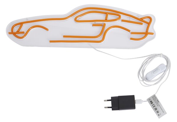 Lampă de perete neon portocalie cu LED - Mașină
