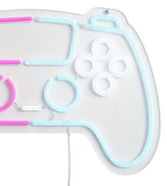 Lampă de perete neon roz cu albastru, inclusiv LED, cu dimmer în 3 trepte - Controller